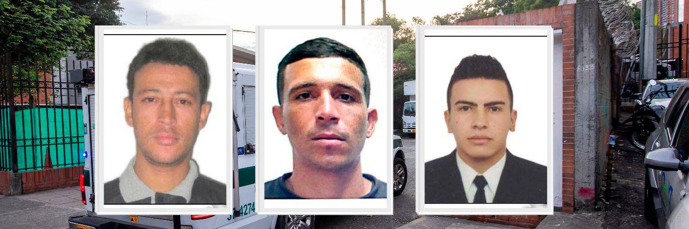 De izquierda a derecha: Yefrin Alejandro Murillo Marín, Junior José Pérez Pérez y Edison Camilo Marín Agudelo. /FOTOS: ARCHIVO Y CORTESÍA.