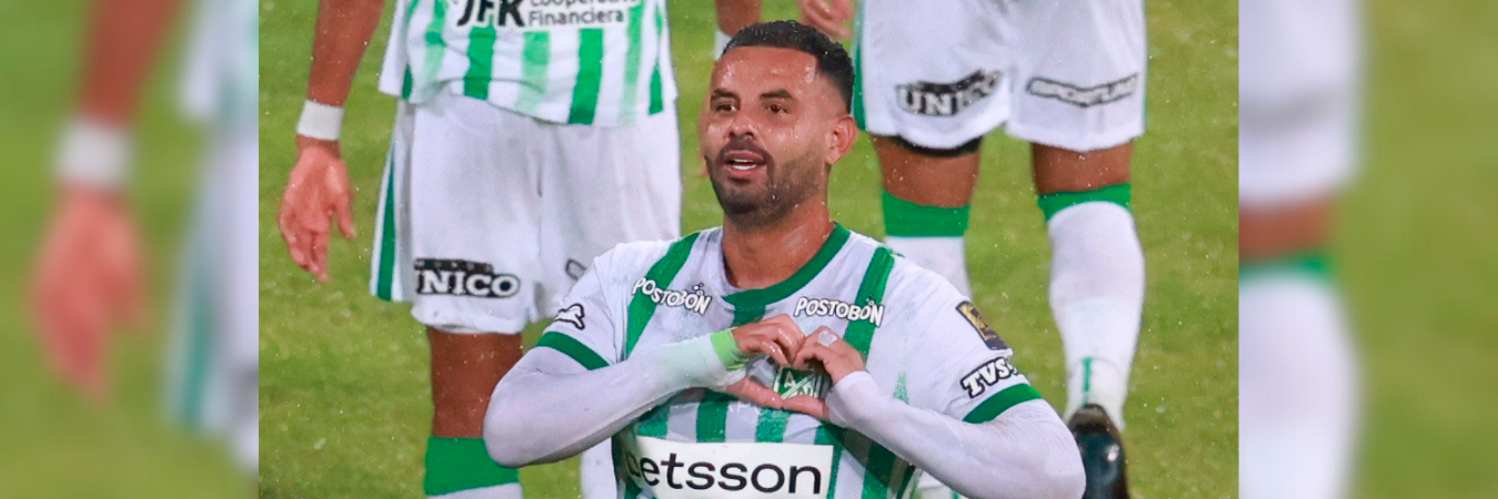 Edwin Cardona marcó doblete en la goleada (3-0) de Nacional sobre Pasto. /FOTO: MANUEL SALDARRIAGA