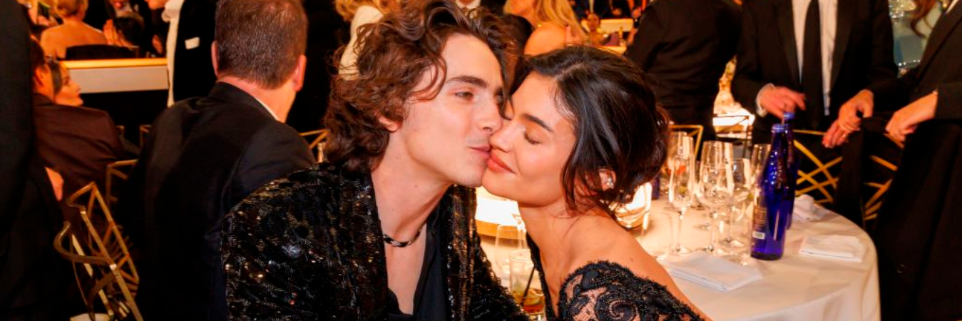 Timothée Chalamet y Kylie Jenner en los ‘Golden globe’. /FOTOS: TOMADAS DE LA WEB