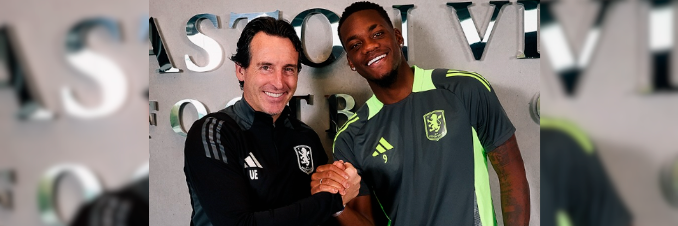 Jhon Jader Durán firmó con el Aston Villa hasta el 2030. /FOTO: INSTAGRAM @avfcofficial