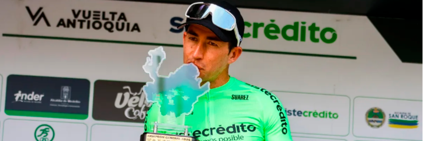 Sergio Luis Henao, campeón de la Vuelta a Antioquia 2024. /FOTO: INSTAGRAM @andersonbonilla01