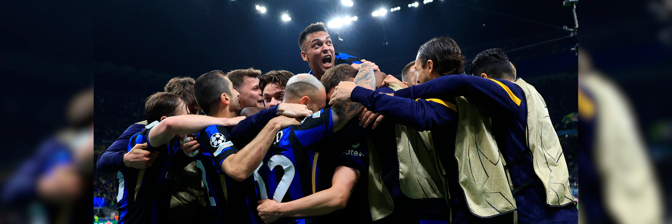 Inter de Milán celebrando su paso a la gran final que se disputará el sábado, 31 de mayo. /FOTO: X @ChampionsLeague