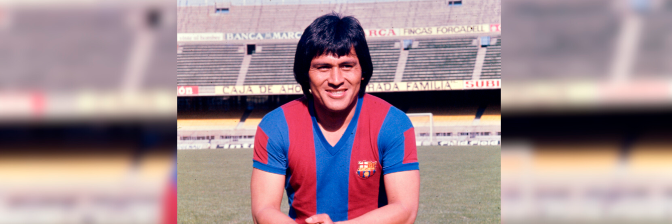 Exfutbolista peruano Hugo Sotil. /FOTO: X @FCBarcelona