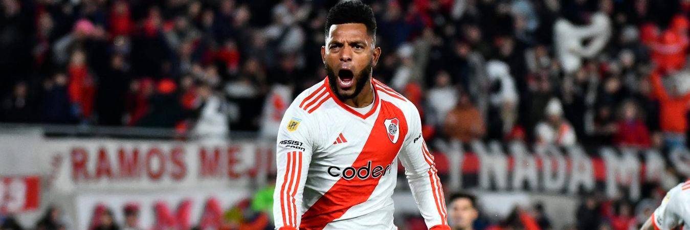 31 años tiene el futbolista colombiano Miguel Ángel Borja. /FOTO: @RiverPlate