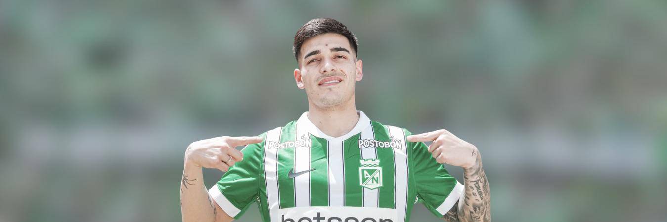 El futbolista argentino Elías Cabrera, nuevo jugador de Atlético Nacional. FOTO: ATLÉTICO NACIONAL