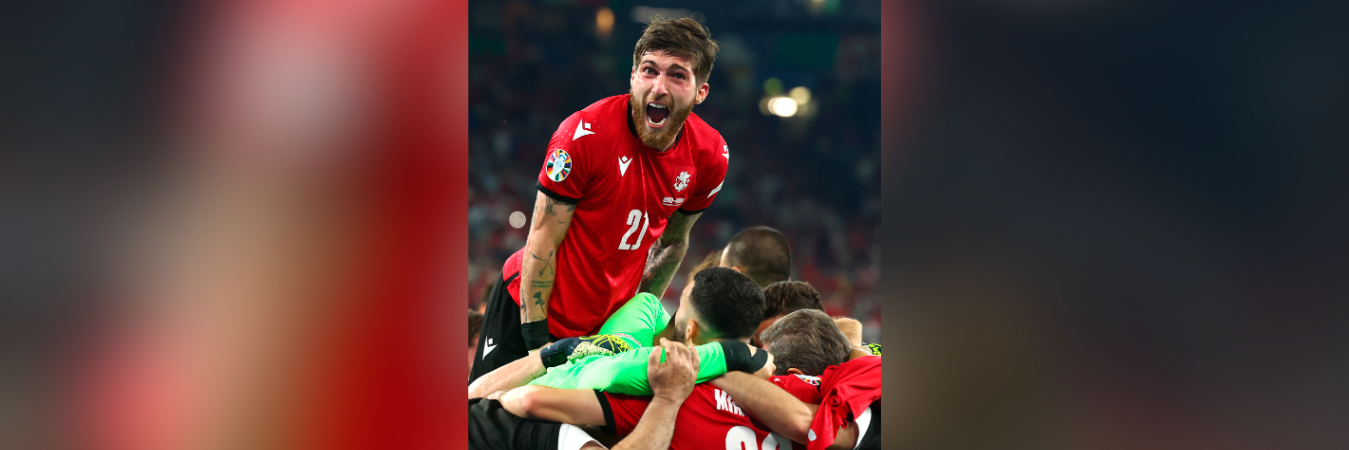 Georgia fue la sorpresa luego de vencer a Portugal por 2-0, es la primera vez que participa en la Eurocopa. /FOTO: EUROCOPA