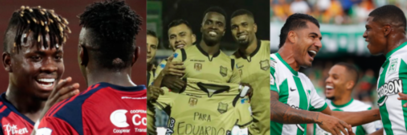 Equipos antioqueños. /FOTOS: CARLOS VELÁSQUEZ, INSTAGRAM (@AGUILASDORADASR) Y JAIME PÉREZ MUNÉVAR