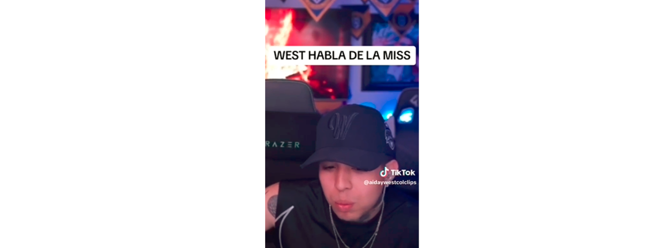 El streamer habló sobre Giraldo y pidió a sus seguidores que sintieran lo peor cuando la vieran, además la insultó. El video fue eliminado de la plataforma TikTok. /FOTO: CAPTURA DE PANTALLA