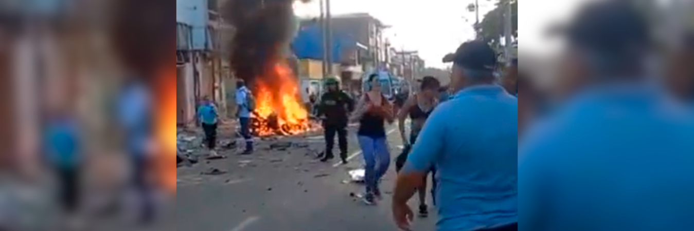 El ataque se presentó en el centro del municipio. / FOTO: CAPTURA DE PANTALLA