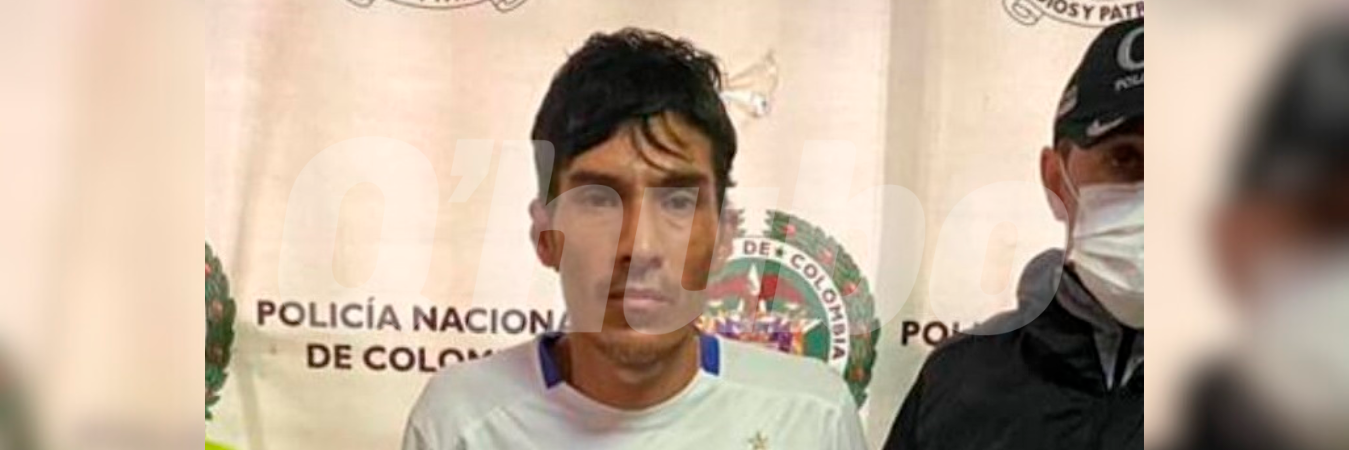 Jhonny Alexánder Lara Blandón tras su captura. /FOTO: CORTESÍA