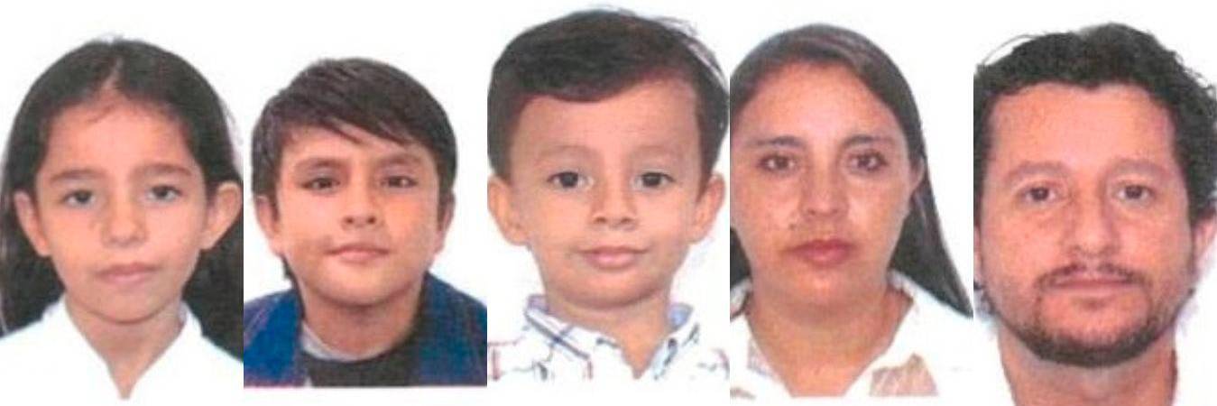 3 menores de edad y 2 adultos son los integrantes de esta familia. /FOTOS: FISCALÍA ZACATECAS. 