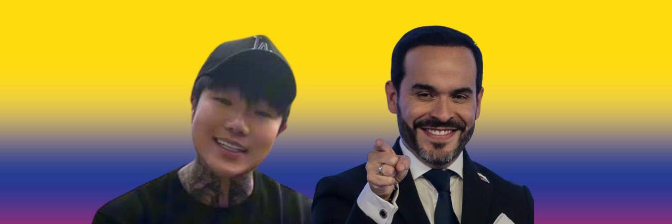 El influenciador Zion Hwang hizo un video y el presidente Abelardo de la Espriella no lo dudó en responder. FOTOS: INSTAGRAM Y COLPRENSA 