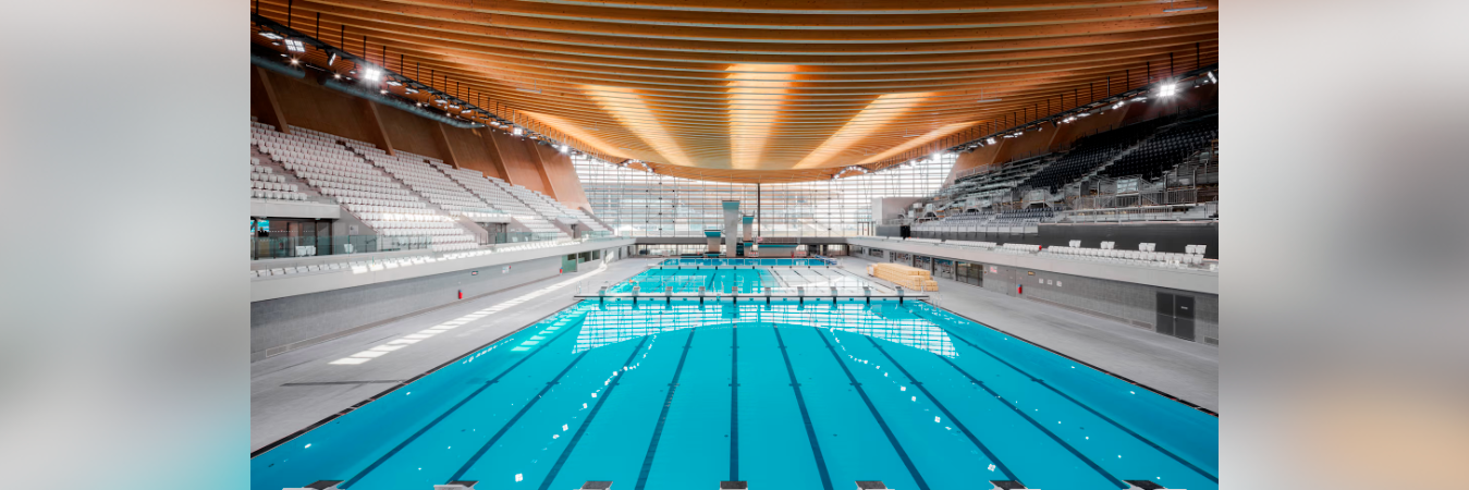 El complejo acuático se hizo con materiales reciclados y madera, para ser amigable con el ambiente. / FOTO: JUEGOS OLÍMPICOS