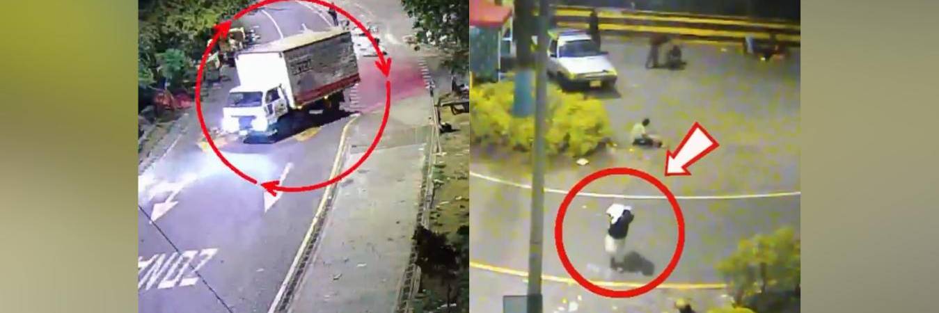 Con cámaras de seguridad le hicieron todo el seguimiento al vehículo involucrado. FOTO: VIDEO ALCALDÍA DE MEDELLÍN