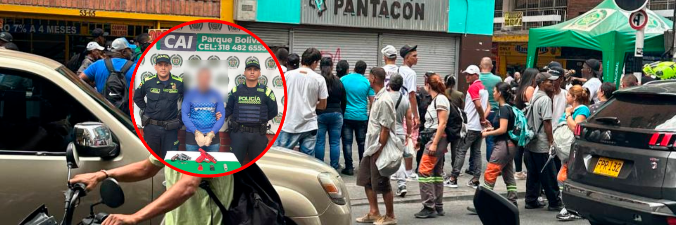 En este lugar del centro de Medellín ocurrió el ataque. /FOTO: DENUNCIAS DE ANTIOQUIA