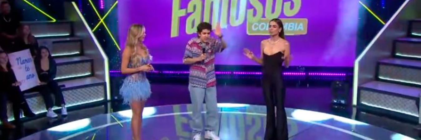 Cristina Hurtado, Carmelo y Carla Giraldo, presentadores de ‘La Casa de los Famosos’. /FOTO: CAPTURA DE VIDEO