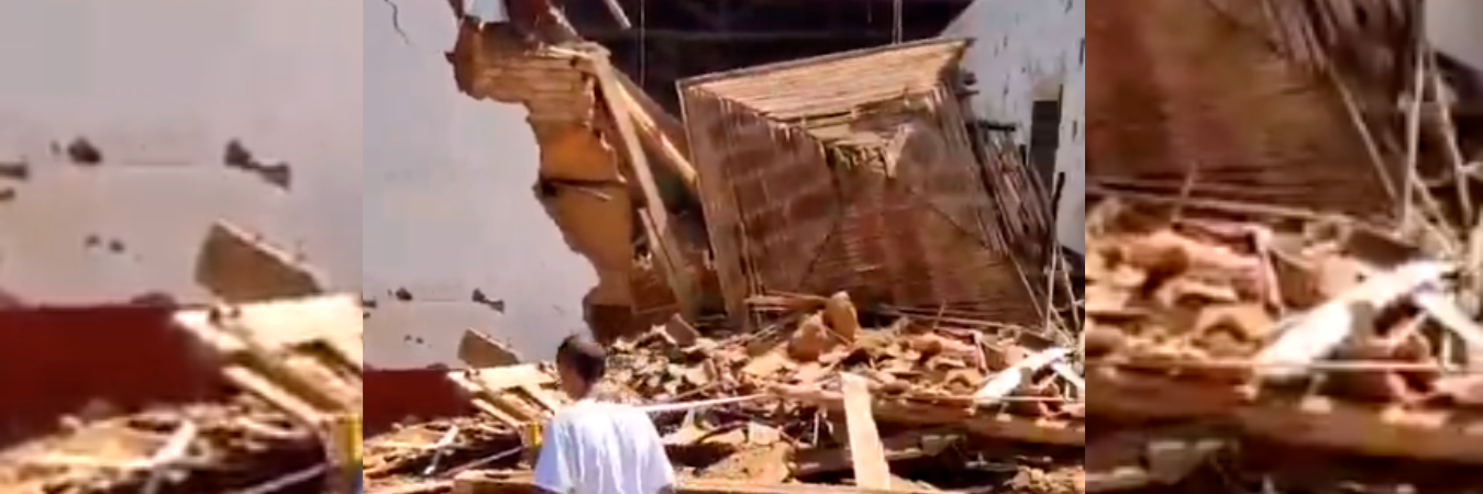 EN VIDEO: Capilla histórica de Titiribí se desplomó por el deterioro