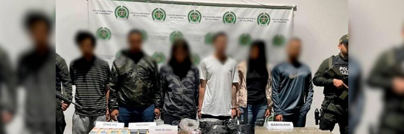 Esta es la foto del día de la captura, pero tres de ellos fueron dejados en libertad. /FOTO: CORTESÍA FISCALÍA 