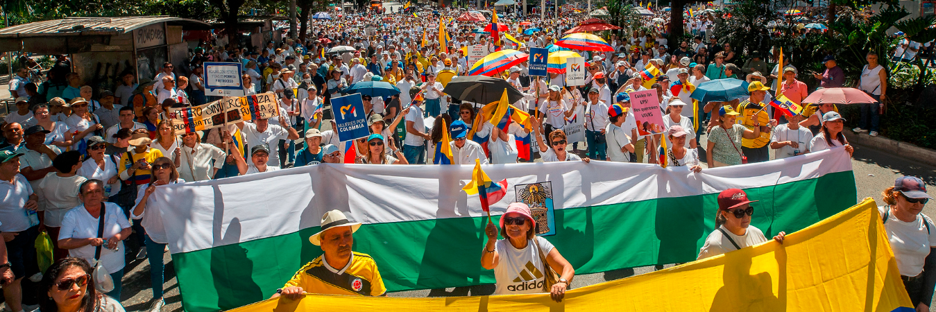 No es la primera vez que en Medellín se hace una manifestación contra Gustavo Petro. / FOTO: CAMILO SUÁREZ ECHEVERRY