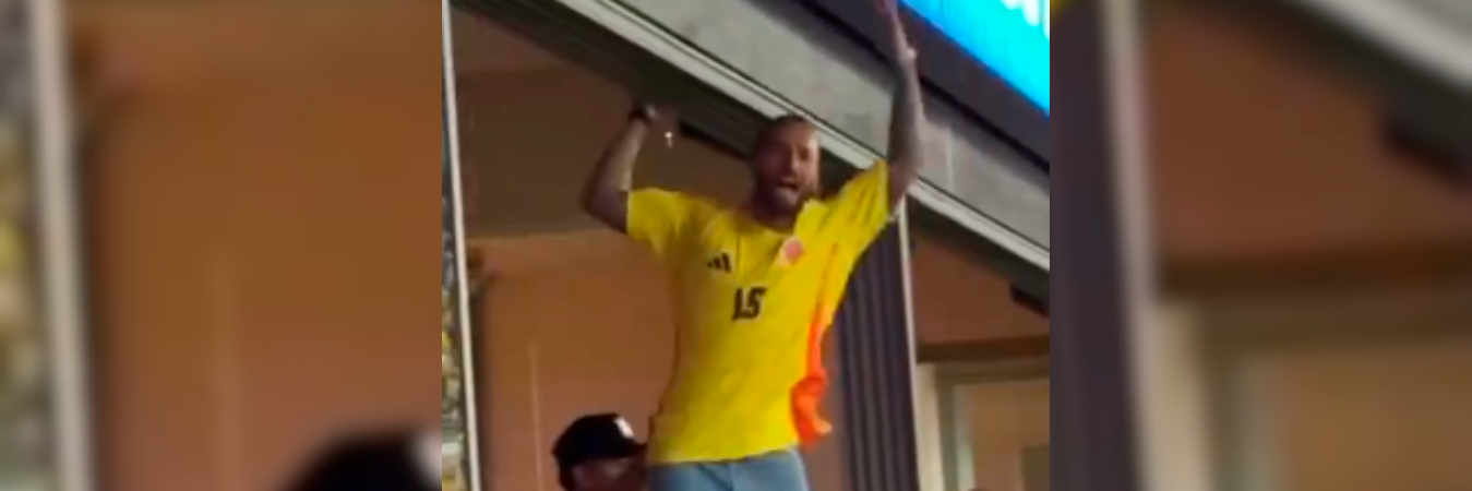 El artista tuvo un momento acalorado en la final de la Copa América. / FOTO: CAPTURA DE PANTALLA