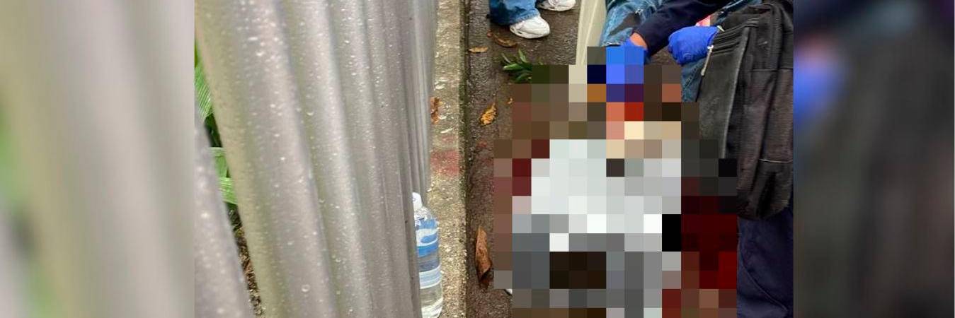 El hombre resultó herido a la altura de una pierna. /FOTO: CORTESÍA DENUNCIAS ANTIOQUIA 