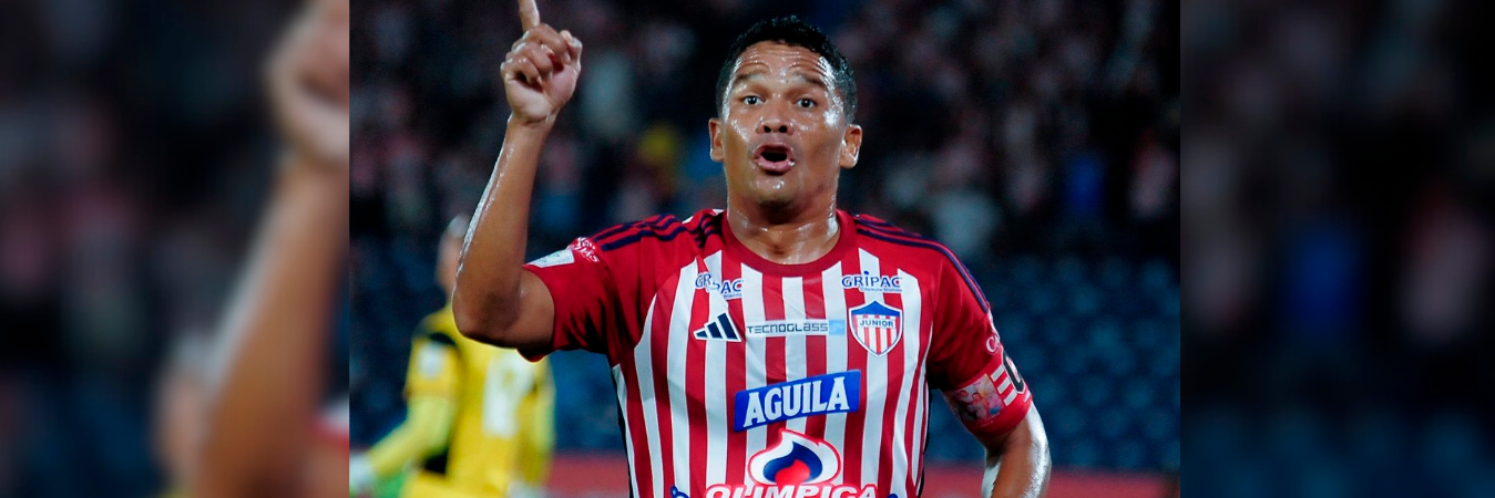 Carlos Bacca marcó el gol con el que Junior venció a América de Cali. /FOTO: X @Dimayor
