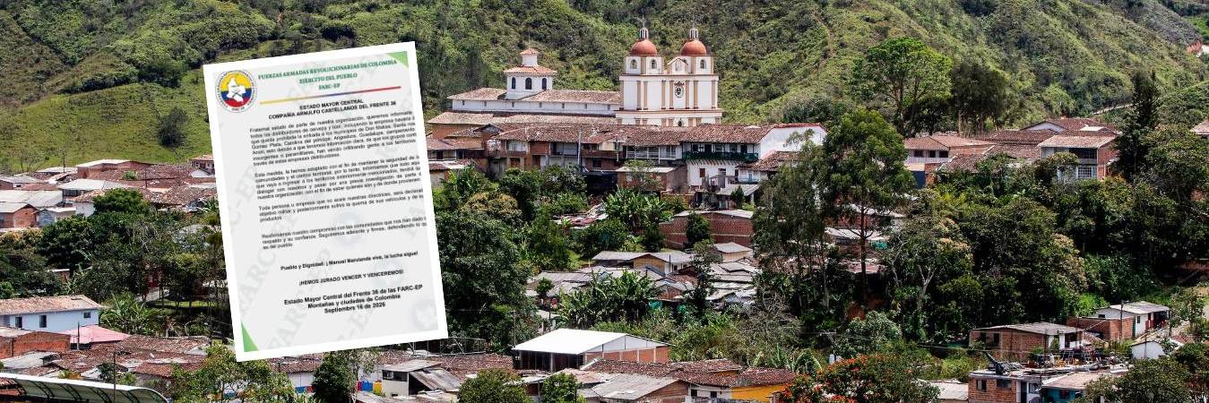 Carolina del Príncipe, uno de los municipios afectados por amenazas de las disidencias. FOTO: ARCHIVO - JULIO CÉSAR HERRERA