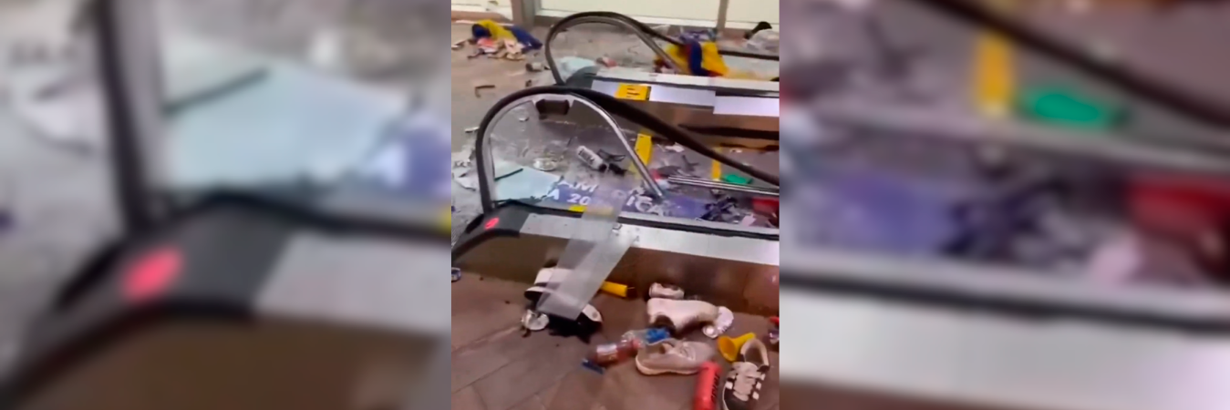 Los daños se presentaron a la salida del partido. / FOTO: CAPTURA DE PANTALLA