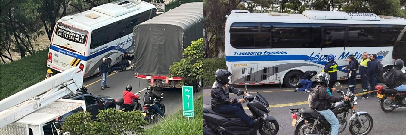 Accidente en la autopista Sur. FOTO: D.R.A