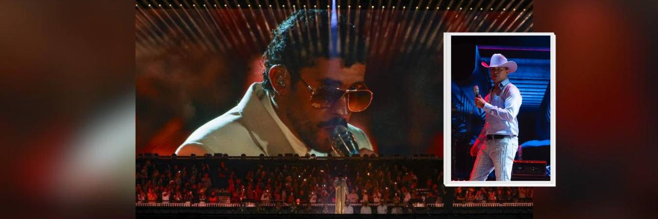 Homenaje a Yeison Jímenez en concierto de Bad Bunny. FOTO: EL COLOMBIANO, REDES SOCIALES