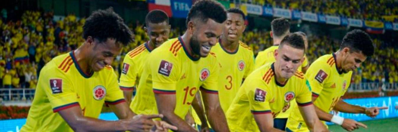 Miguel Ángel Borja celebrando un gol con la Selección Colombia. /FOTO: INSTAGRAM @miguelaborja23
