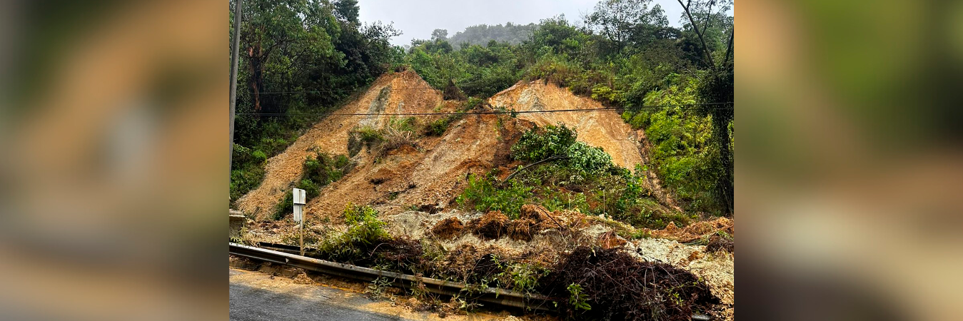 Así quedó el sector de Curva de Rodas en la autopista Medellín-Bogotá tras el deslizamiento de tierra. /FOTO: CORTESÍA