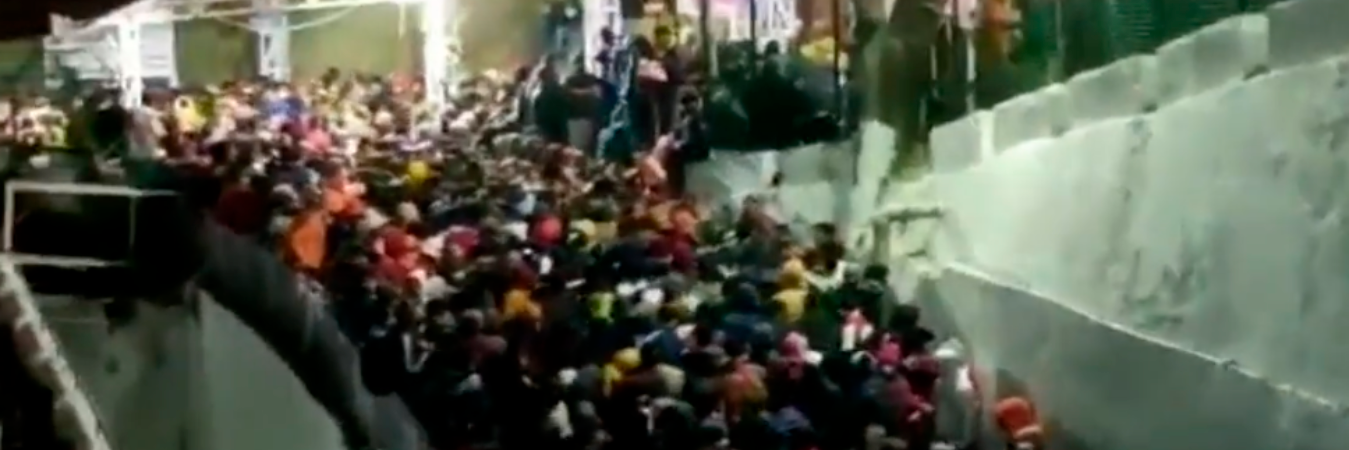 Estampida durante concierto en la India. /FOTO: TOMADA DE VIDEO 