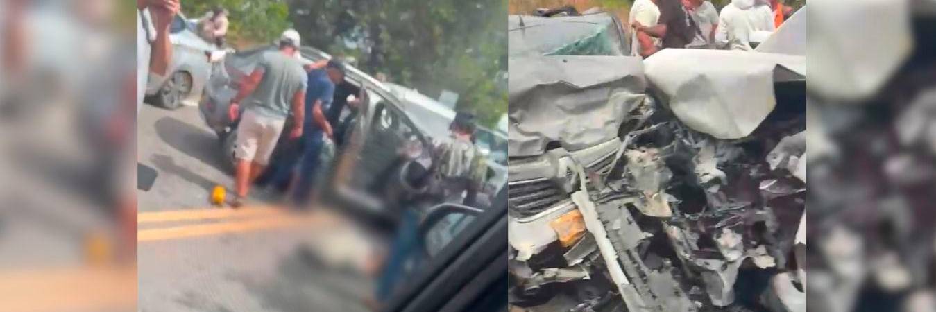 Así reportaron el que choque dejó dos muertos en la vía Medellín-Zaragoza. /FOTOS: CORTESÍA DENUNCIAS ANTIOQUIA 