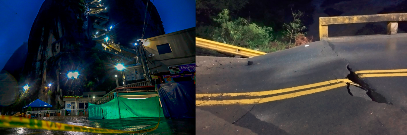 La ola invernal generó emergencias en Guatapé y en Santa Fe de Antioquia. /FOTOS: ANDRÉS CAMILO SUÁREZ Y CORTESÍA.