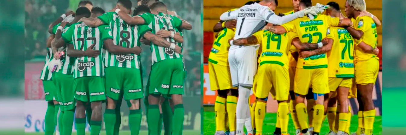 Nacional es líder del Grupo F de la Copa Libertadores, mientras que Bucaramanga es tercero del Grupo E. /FOTOS: INSTAGRAM @nacionaloficial - @bucaramangaoficial