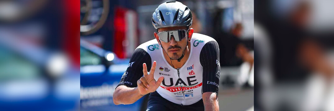 Juan Sebastián Molano ciclista colombiano que corre para el equipo Emiratos Árabes Unidos UAE. /FOTO: INSTAGRAM @sebasmolano_