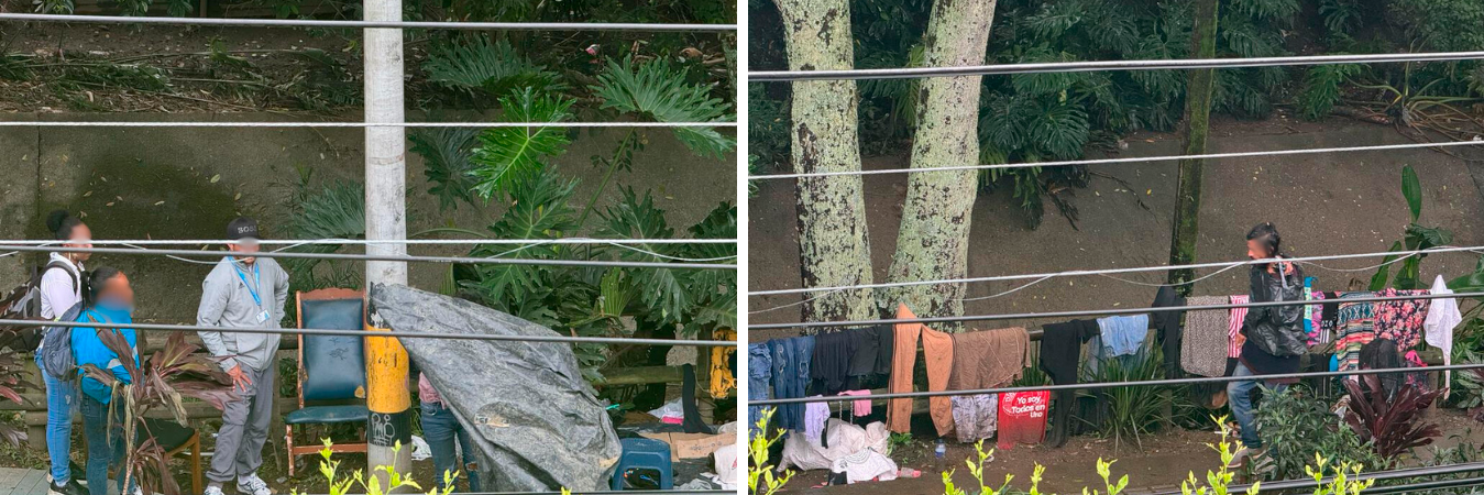 Los vecinos denuncian que han montado varios cambuches y, aunque las autoridades los desmontan, ellos regresan sin problema alguno. / FOTO: CORTESÍA