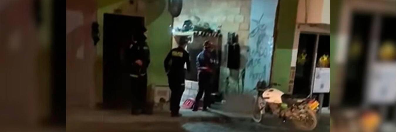 En este taller de motos ocurrió el asesinato de Keiner Giraldo Montoya, de 19 años, en La Unión. /FOTO: CAPTURA DE VIDEO TOMADA DE FACEBOOK DiariOriente 