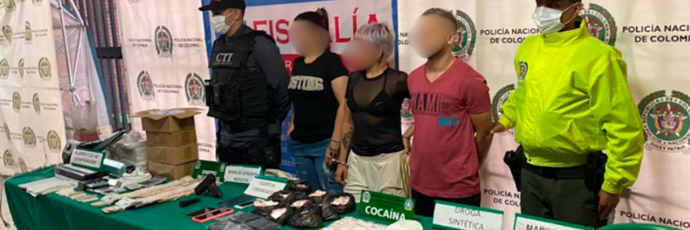 Las autoridades también encontraron un kilo de marihuana. /FOTO: FISCALÍA GENERAL DE LA NACIÓN. 