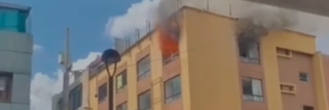 Incendio en el Centro de Medellín. /FOTO: TOMADA DE VIDEO 