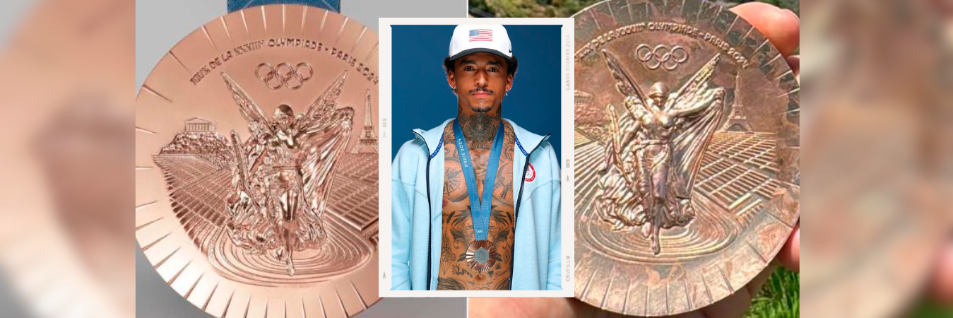 El deportista mostró lo desgastada que está su medalla luego de ganarla. /FOTOS: TOMADA DE REDES SOCIALES Y @NYJAH