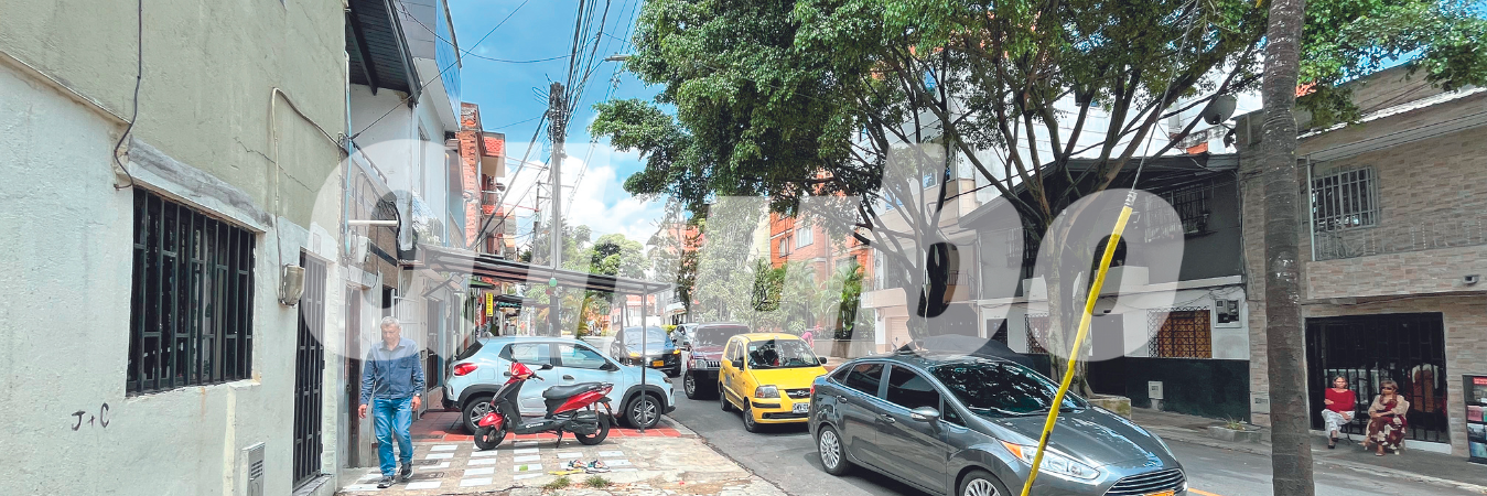 Esta es la carrera 36 con la calle 45, cuadra de Buenos Aires donde se presentó el tiroteo que dejó 2 lesionados. /FOTO: ANDRÉS FELIPE OSORIO GARCÍA