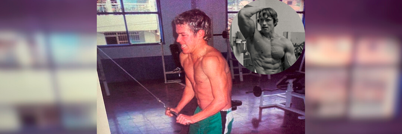 Los fanáticos dijeron que el ciclista era idéntico al actor de origen austriaco. /FOTOS: @RIGOBERTOURAN Y @SCHWARZENEGGER