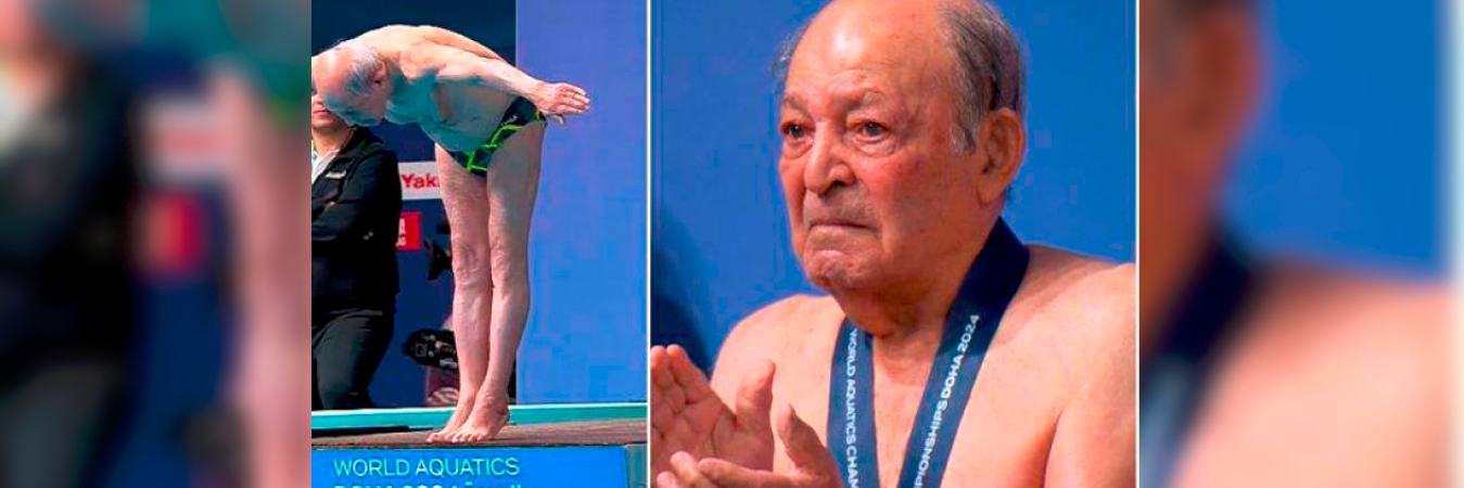 Al iraní le rindieron homenaje en el Mundial de Natación de Doha. / FOTO: TOMADA DE LA WEB