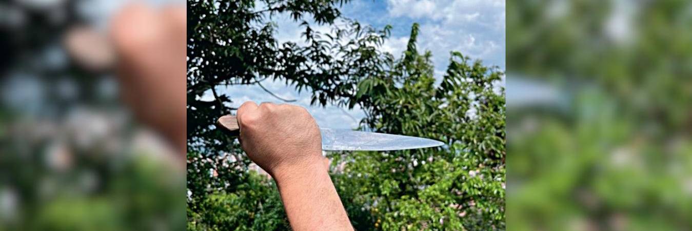 Referencia ataque a cuchillo. FOTO: ANDRÉS OSORIO 