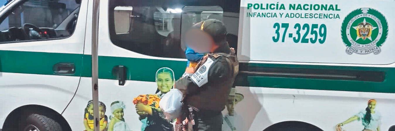 La menor fue rescatada por la Policía y dejada a disposición de la Comisaría de Familia. Hasta el momento nadie ha preguntado por ella. /FOTO: POLICÍA NACIONAL