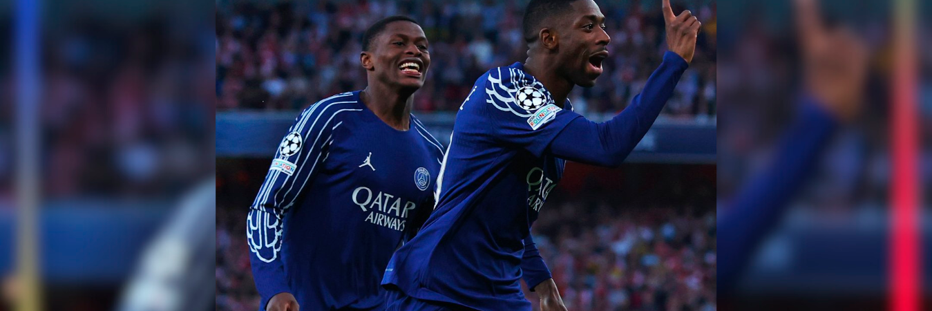 Ousmane Dembelé marcó el único tanto del encuentro. /FOTO: @ChampionsLeague