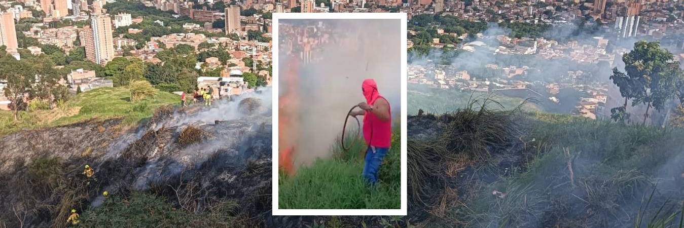 La situación pudo ser controlada a tiempo por las autoridades de emergencia. FOTO: PRENSA PAISA, @FICOGUTIERREZ
