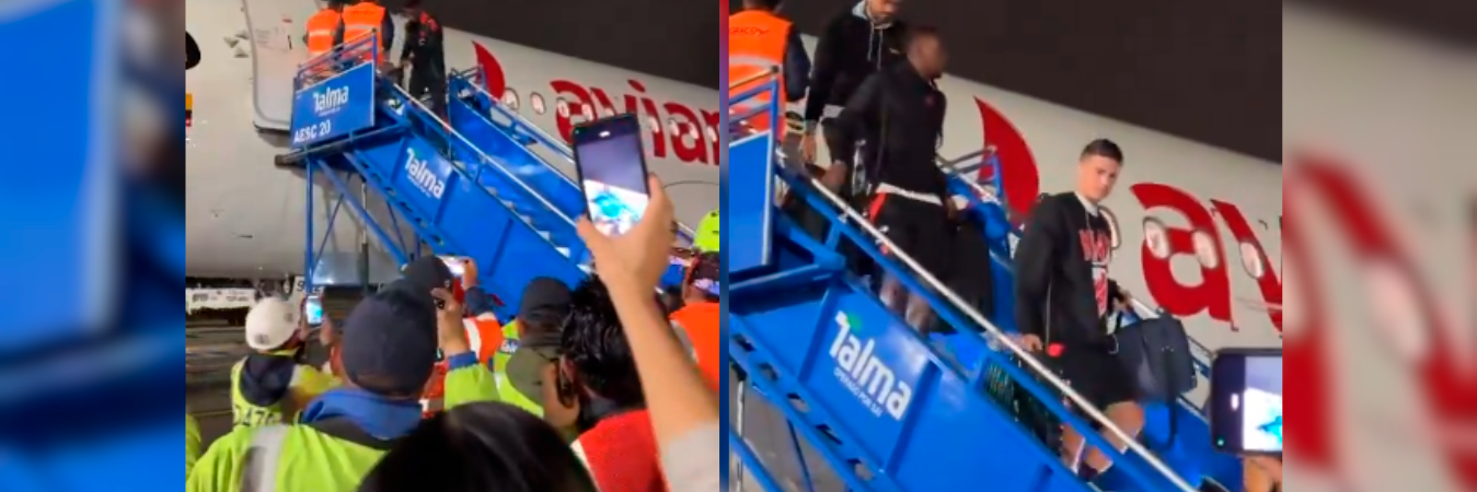 Momento de la llegada de la Selección Colombia a Bogotá. /FOTOS: TOMADAS DE VIDEO 